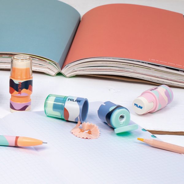 Milan Erasers With Pencil Sharpener EXTENSION The Fun Series - 1 Pcs.