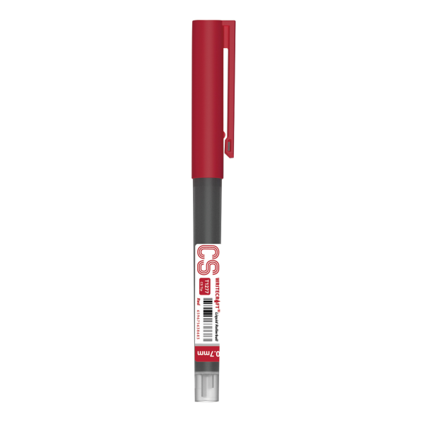 WRITECRAFT CS T1277 Liquid Roller Ball Pen 0.7 mm - Red Inck - Waterproof Quick Dry Ink - Pack of 1