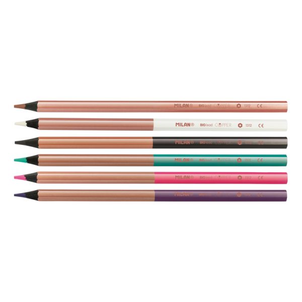 MILAN_Pencils Thick Lead Copper 6 Units Assorted Colors  (Code_0713206)