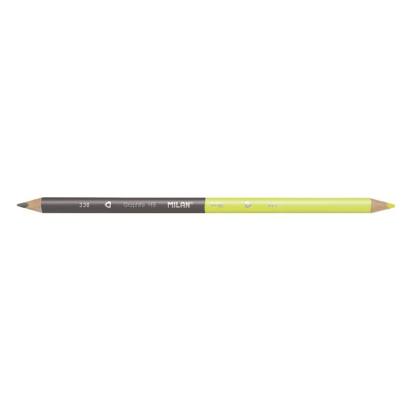 MILAN_Bicolour Fluo-Graphite Triangular Pencils  (Code_07323812)