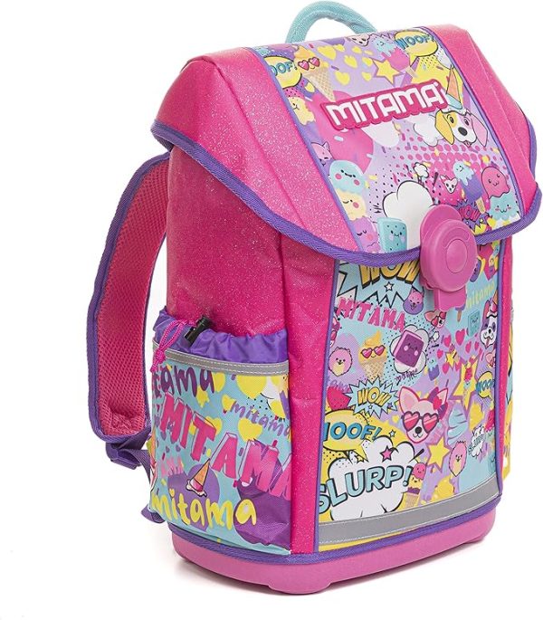 Mitama - Upside Girl ICE CREAM Backpack, Elementary School, Ergonomic, Super Organized, Waterproof, Padded Back, 24 liters