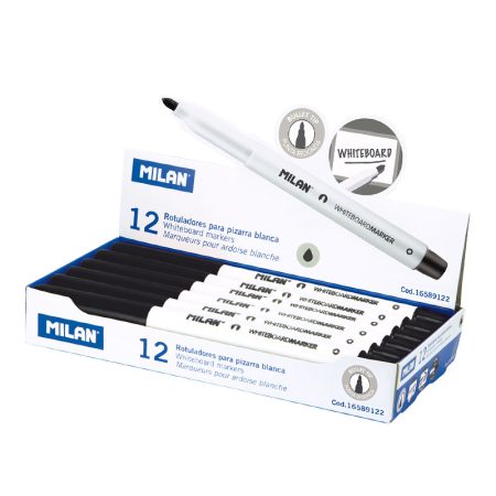 Milan White Board Marker Black Bullet Tips