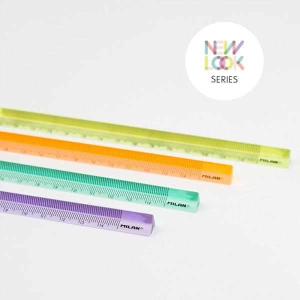 MILAN_Display Box 60 Triangular Rulers 15 Cm, New Look Series  (Code_351260LK2)