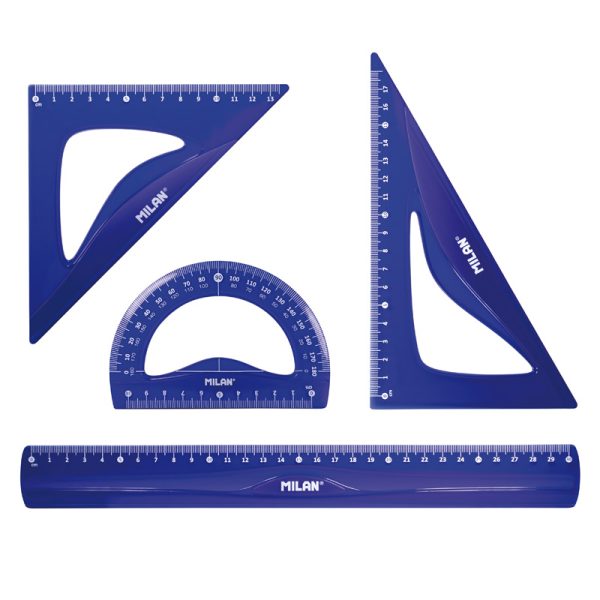 MILAN_Blue Geometry Set 4 Pc (Code_359801)