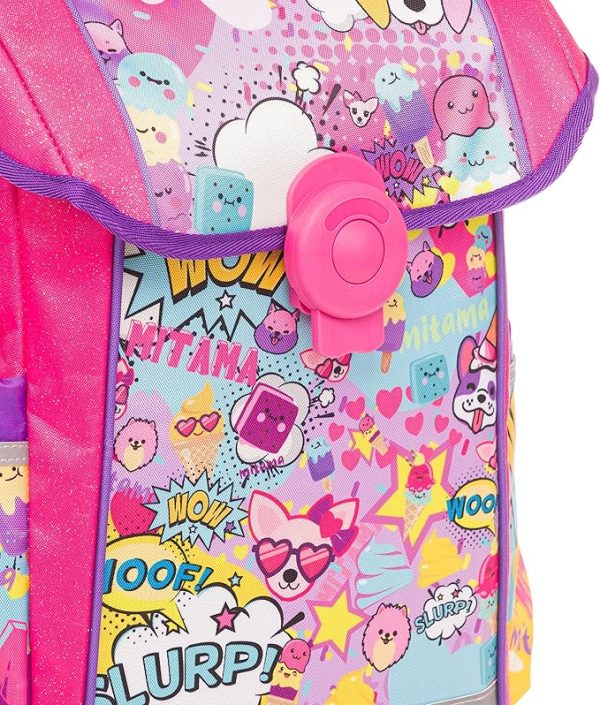 Mitama - Upside Girl ICE CREAM Backpack, Elementary School, Ergonomic, Super Organized, Waterproof, Padded Back, 24 liters