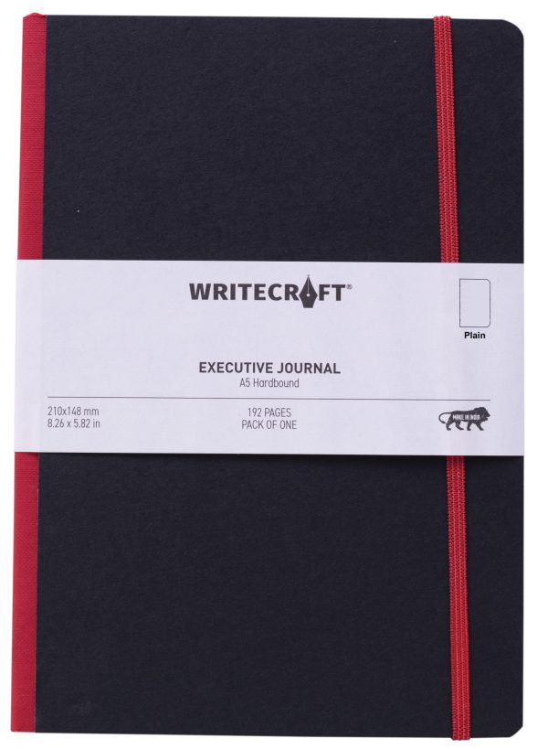 WriteCraft Executive Journal Notebook | Notebook for Gifting | Office & Stationery Notebook | Hardbound | A5 , Plain , 192 Pages , Pack of 1 - Cherry