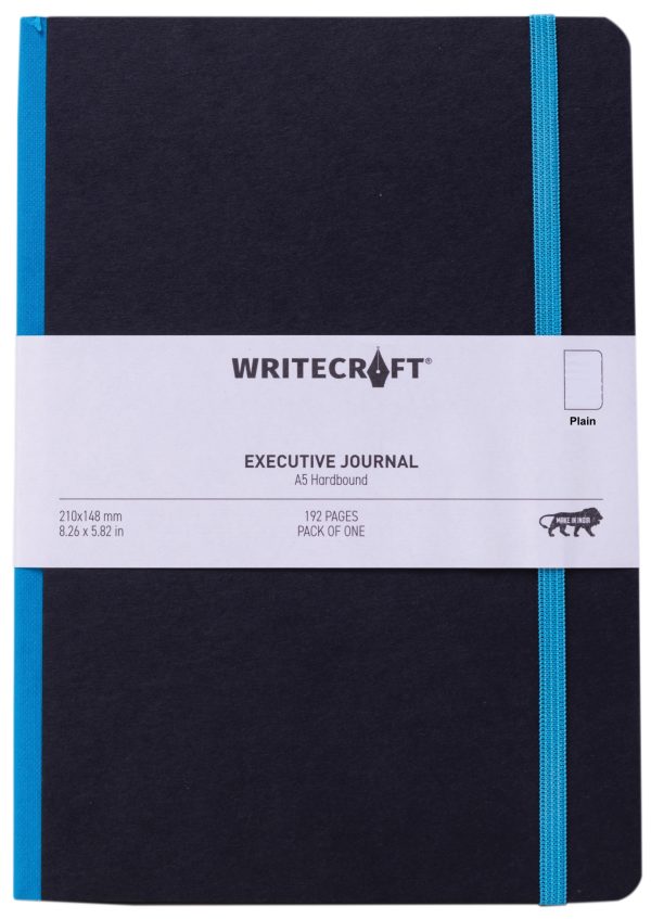 WriteCraft Executive Journal Notebook | Notebook for Gifting | Office & Stationery Notebook | Hardbound | A5 , Plain , 192 Pages , Pack of 1 - Kingfisher