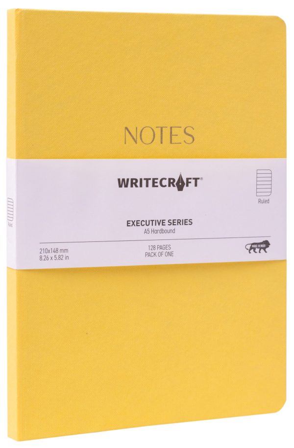 WriteCraft Executive Series Notebook | Notebook for Gifting | Office & Stationery Notebook | Hardbound | A5 , Ruled , 128 Pages , Pack of 1 - Sunrise