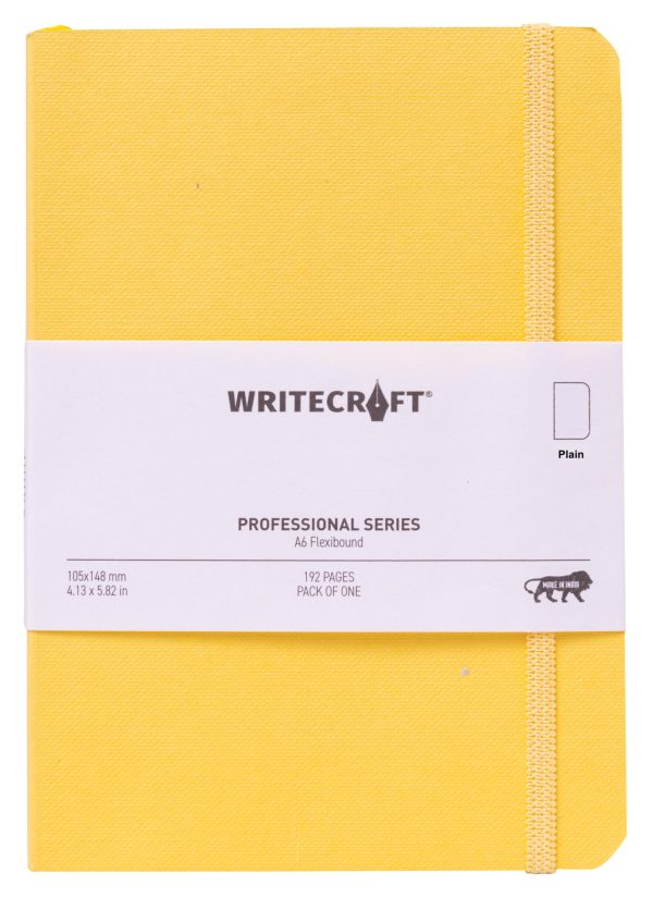 WriteCraft Professional Series Notebook | Notebook for Gifting | Office & Stationery Notebook | Flexibound | A6 , Plain , 192 Pages , Pack of 1 - Sunrise