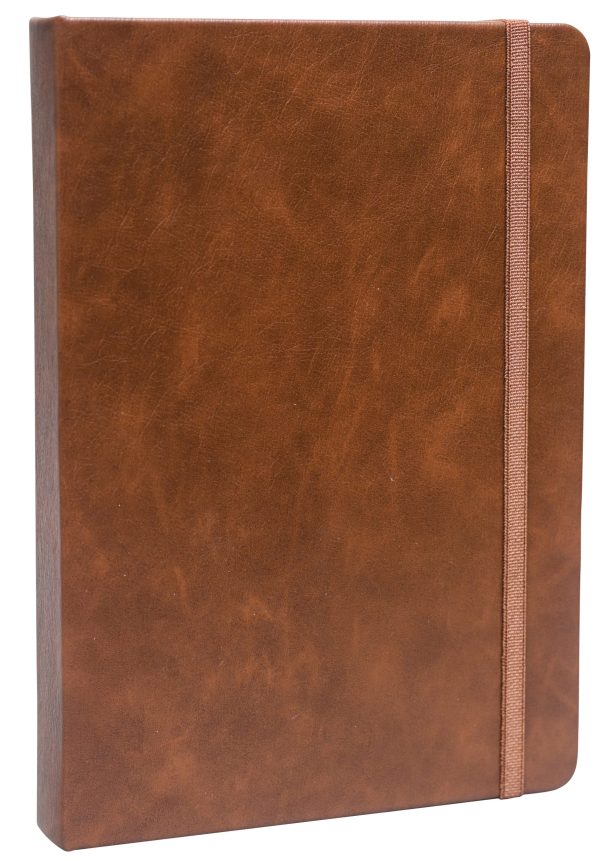 WriteCraft Signature Series NoteBook | A5 Leatherite Notebook | Notebook for Gifting | Office & Stationery Notebook | Leatherite Cover | 128 pages , Ruled | Pack of 1 - Brown