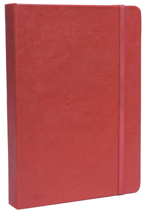 WriteCraft Signature Series NoteBook | A5 Leatherite Notebook | Notebook for Gifting | Office & Stationery Notebook | Leatherite Cover | 128 pages , Ruled | Pack of 1 - Red