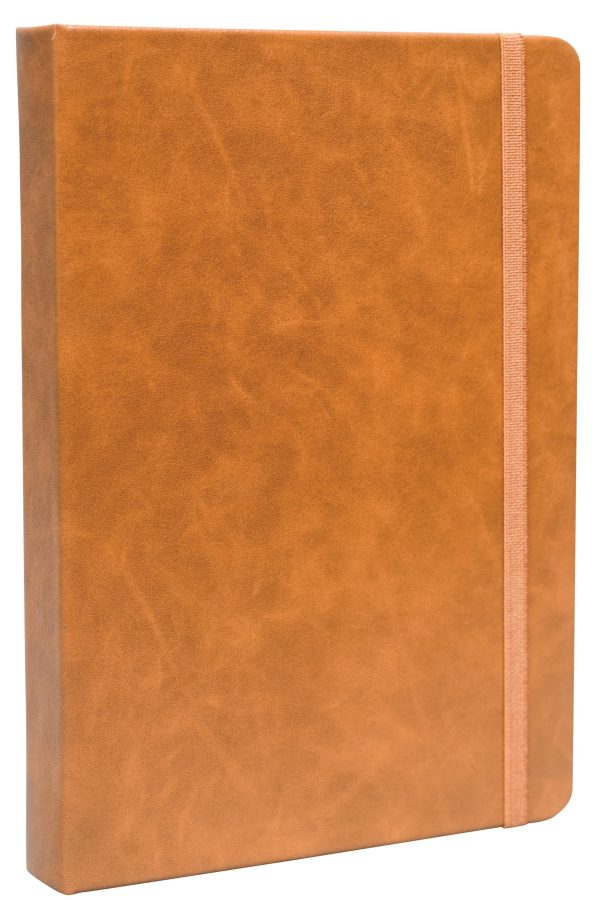 WriteCraft Signature Series NoteBook | A5 Leatherite Notebook | Notebook for Gifting | Office & Stationery Notebook | Leatherite Cover | 128 pages , Ruled | Pack of 1 - Tan