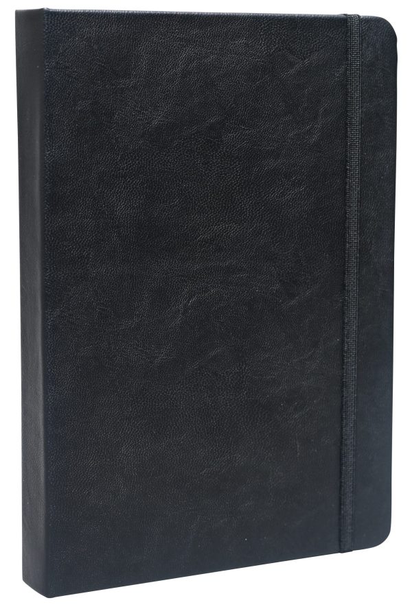 WriteCraft Signature Series NoteBook | A5 Leatherite Notebook | Notebook for Gifting | Office & Stationery Notebook | Leatherite Cover | 128 pages , Ruled | Pack of 1 - Black