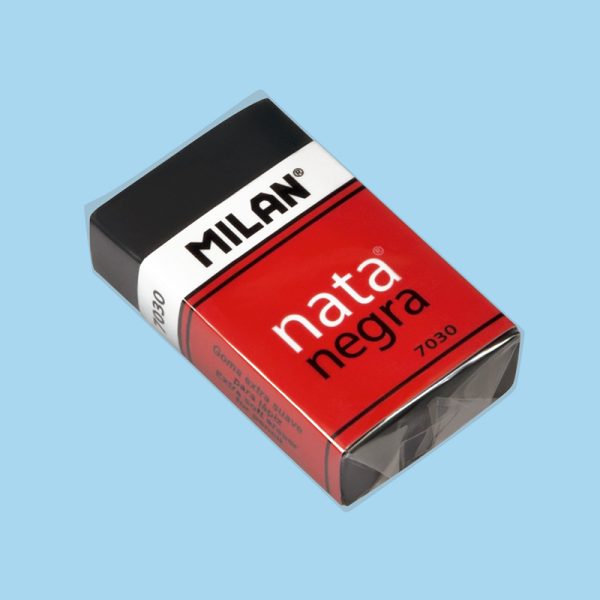 Milan Black Plastic Eraser