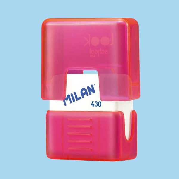 Milan Erasers with Protective Case