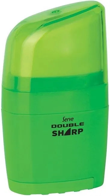 Serve Fluorescent Green Eraser & Sharpener