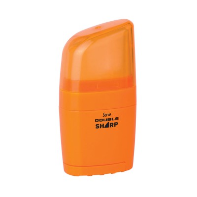 Serve Fluorescent Orange Eraser & Sharpener