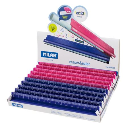 Milan_Metallic Ruler 15 cm with Eraser