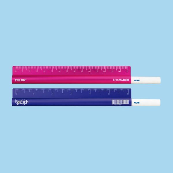 Milan_Metallic Ruler 15 cm with Eraser