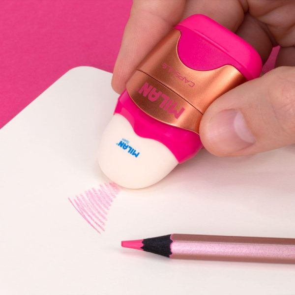 Capsule Pencil Sharpener with Eraser