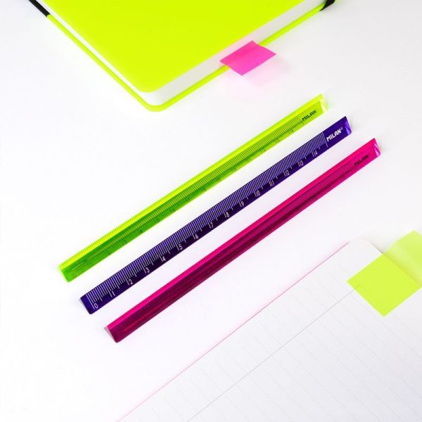 Milan_Triangular Rulers 15 cm, Vibrant Colourful Acid Series