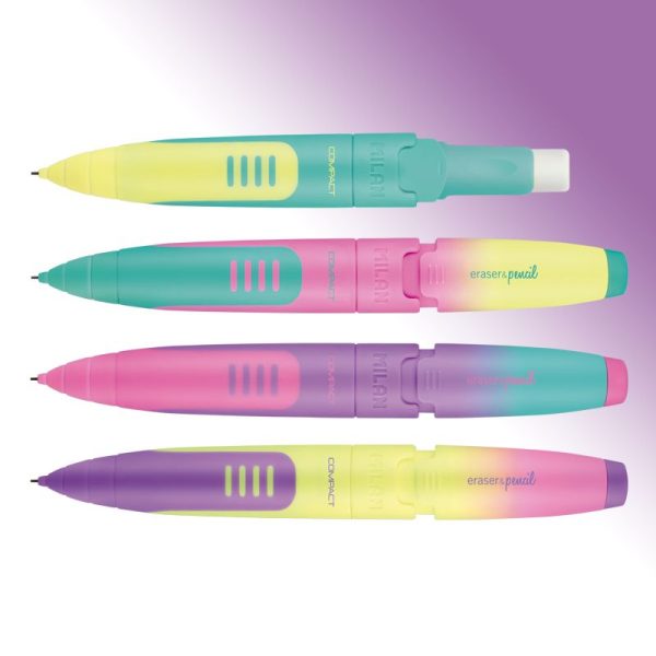 Milan_Mechanical Pencil with Eraser, Comfortable Vibrant Sunset Series & Stylish Design, Soft and Thick, Smooth Writing Tool, Soft Grip - 1 Pcs.
