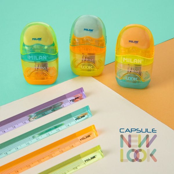 Capsule Pencil Sharpener with Eraser