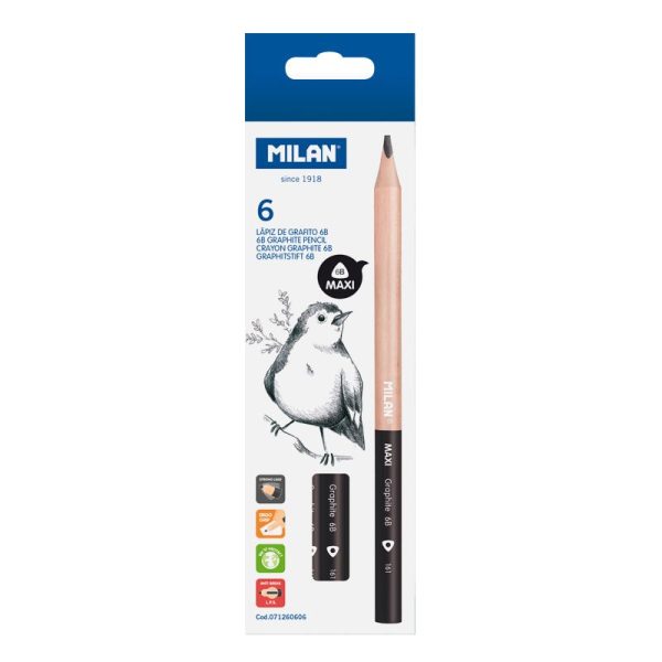 Milan_Triangular Maxi 6B Graphite Pencils