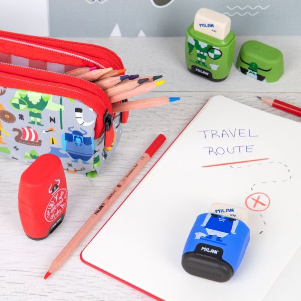 Milan_Eraser with Pencil Sharpener