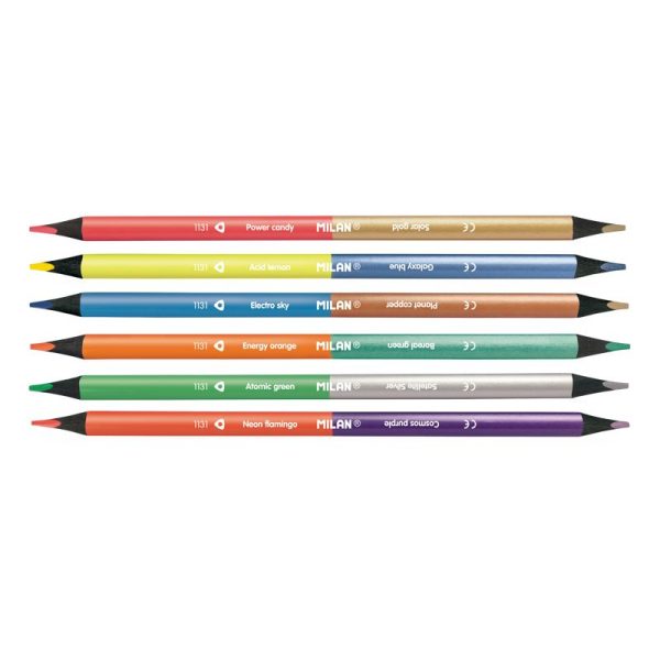 Milan_Bicolour Pencils Fluo-Metal 1 Pcs.