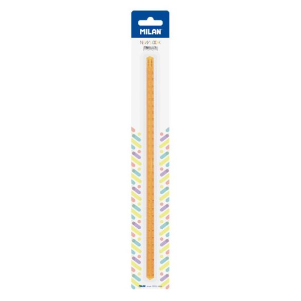 Milan_Blister 30Cm Triangular Ruler, Orange 1 Pcs.