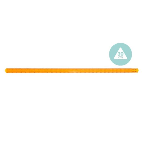 Milan_Blister 30Cm Triangular Ruler, Orange 1 Pcs.