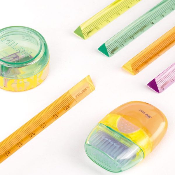 Milan_Blister 30Cm Triangular Ruler, Orange 1 Pcs.