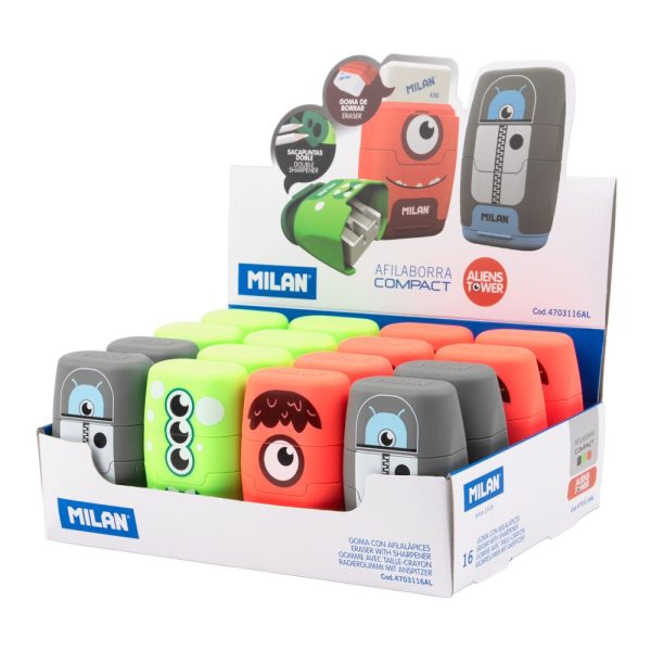 Milan_Eraser with Pencil Sharpener,
