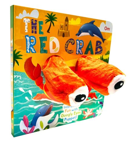 Red Crab Googly Eyes Finger Puppet Book for Children
