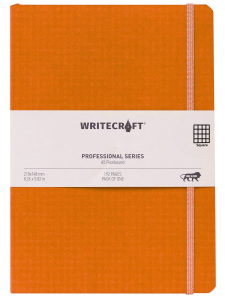 WriteCraft Professional Series Notebook with Elastic Strap | Round Corner | Flexibound A5 Paperback | 192 Square Pages | Pack of 1 - Sunrise