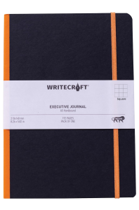 WriteCraft Executive Journal with With Elastic Strap | Round Corner | A5 Hardbound | Square 192 Pages | Pack of 1 - Sunrise
