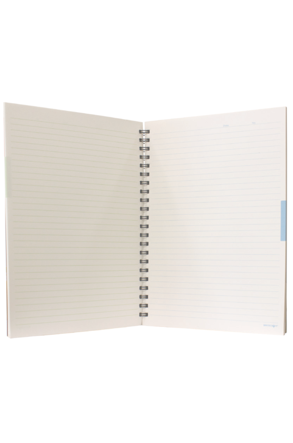 WriteCraft 5 Subject Ruled Notebook with Spiral Wiroound | 240 Ruled Pages (120 Sheets) | 90 GSM Paper | Size 210x297 MM | Pack of 1 - Black