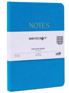 WriteCraft Executive Series Notebook with Round Corner | A6 Hardbound | 128 Square Pages | Pack of 1 - Kingfisher