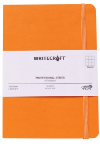 WriteCraft Professional Series Notebook with Elastic Strap | Round Corner | Flexibound A6 Paperback | 192 Square Pages | Pack of 1 - Mandrin