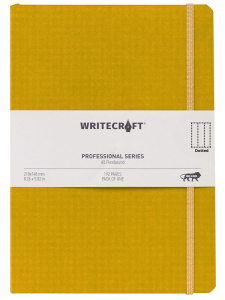 WriteCraft Professional Series Notebook with Elastic Strap | Round Corner | Flexibound A5 Paperback | 192 Dotted Pages | Pack of 1 - Mandrin