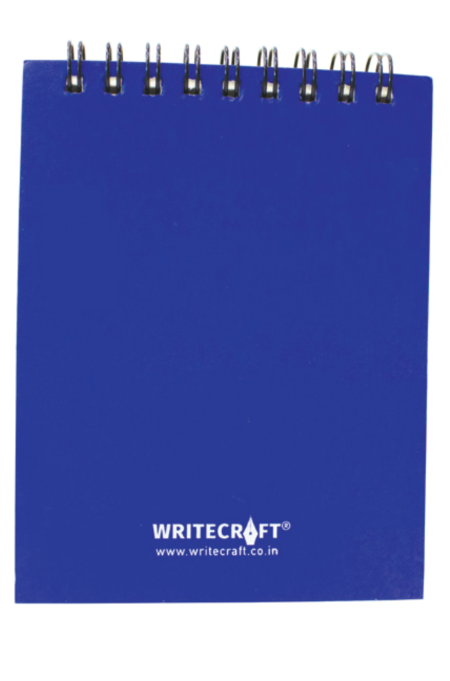 WriteCraft Dairy Pocket Size Wirobound with 160 Rules Pages (80 Sheets) | 80 GSM Paper | Size  95 x 12 MM | Pack of 1 - Blue