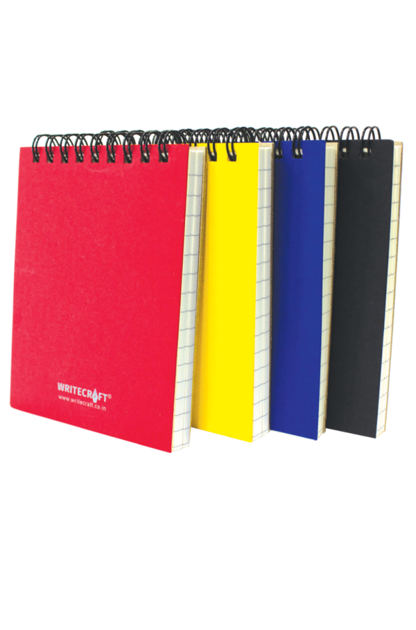 WriteCraft Dairy Pocket Size Wirobound with 160 Rules Pages (80 Sheets) | 80 GSM Paper | Size  95 x 12 MM | Pack of 1 - Richmond Red